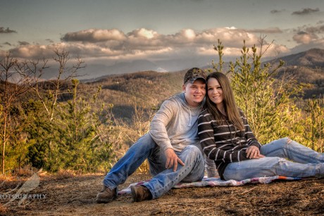 engagement session in the smokies