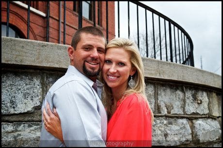 couple in front of Sevier County Courthouse