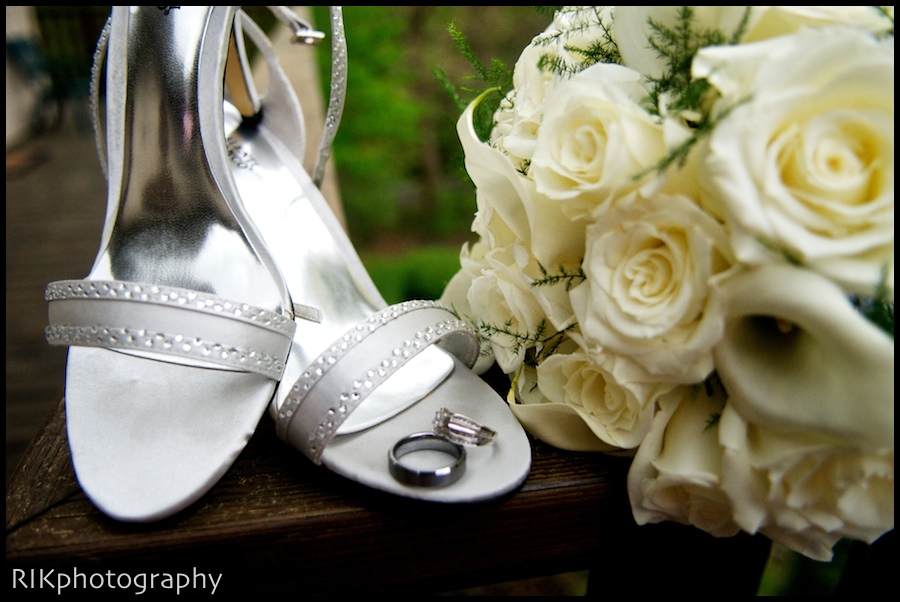 flowers, shoes and rings