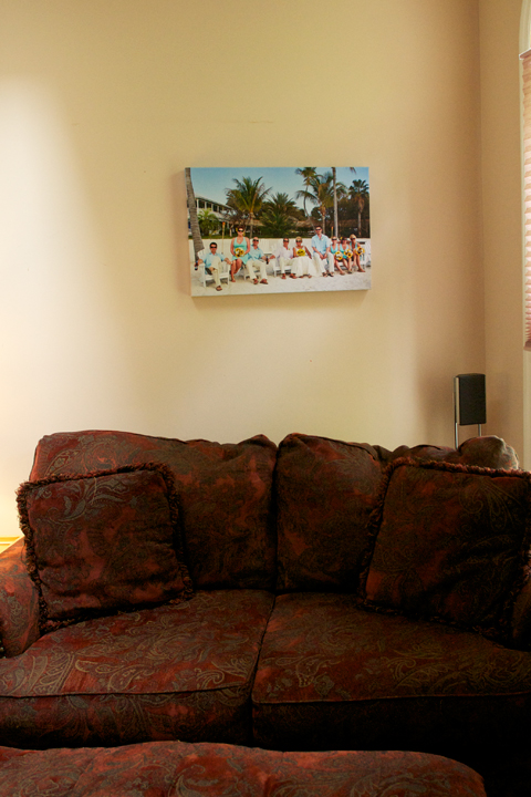 20x30 canvas print hanging over a couch